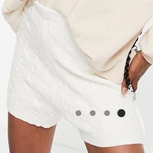“Tall” Top shop cable knit shorts - never worn